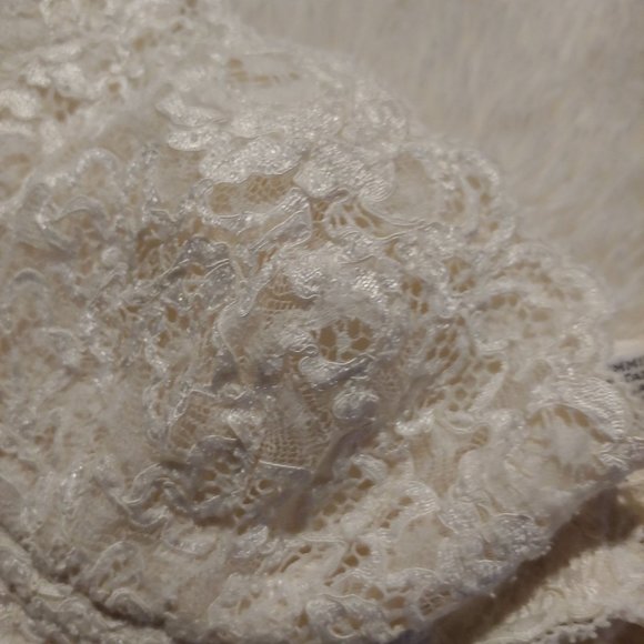 Exilia Ivory Lightly Padded Lace Made in Italy 36A - Picture 9 of 16